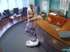 아마추어, 항문핥기, 닥터, 도기스타일, 대단히, 보지, 유니폼, 관음증이 있는 사람