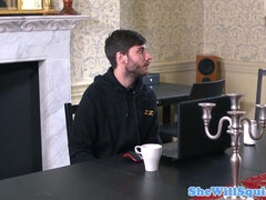 금발의, 영국인, 가슴이 큰, 유럽인, Hd, 분출, 빨아들이는, 젖가슴