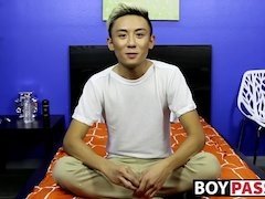 adorable blonde asian twink ty neiman jerks off his cock