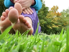 Amador amadora, Europeu, Fetiche por pé, Ao ar livre cartaz de rua outdoor, Meias