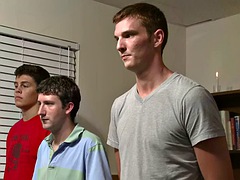 Hazed str8 stud in college assfucked by a voyeuristic frat