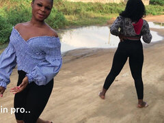 African Lesbian Lover Outdoor Play