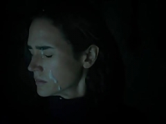 Jennifer Connelly with cum on her face