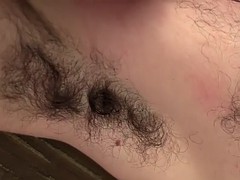 hairy freak dempsey strokes his boner and licks his armpits