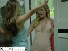 美女, 顔射, なめる, オージー, プール, 現実, 馬乗り, 三人