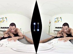 Dreidimensional, Tussi, Blasen, Braunhaarige, Frau, Latina, Pov, Rasiert