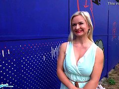 Public agent huge tits blond lily fun pounded behind train station