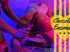 Chocolate Enemas for Sissy Lesbian Part 2