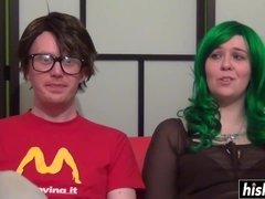 Funny Geek Couple Make Love