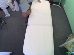 Brunetka, České, Doktor, Evropské, Přírodní prsa, Kancelář, Piercing, Uniforma