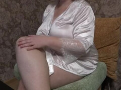 Mature BBW Webcam Masturbation with Stranger Watching - Big Tits MILF