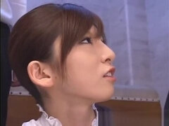 Awesome buxomy oriental girl in amazing group sex video