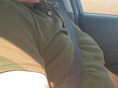 Amatéři, Auto, Stříkání spermatu, Táta, Holandské, Masturbace, Venku, Sólo