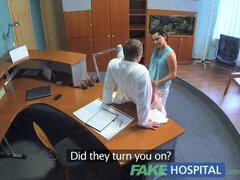FakeHospital Patient overhears doctor fucking nurse then fucks him too