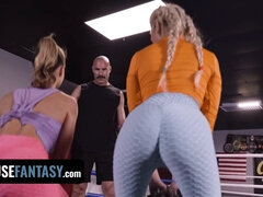 Hot Babes In Leggings Gia Dibella & Summer Vixen Get Free Used By Perv Coach