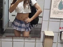 College Journey Pt1 Exhibitionist Gina Wearing Cute Lewd Uniform at College