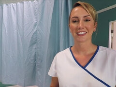 Sexy blonde anesthesiologist fucks her patient