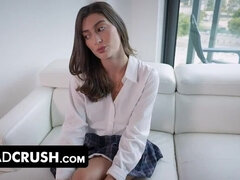 Dad Crush - Sexy Teen Slut Wraps Her Juicy Lips Around Her Step Father's Cock And Makes Him Cum