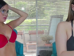 Leie, Arsch, Verrückt, Selbstgemacht, Küssen, Lesbisch, Nackt, Muschi