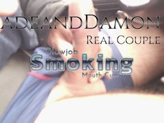 Car Smoking Blowjob Mouth Cum