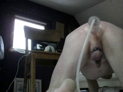 1st prolapse pump test after double hand and giant plug