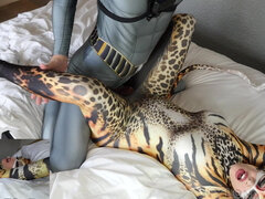 200 Nora Fox Cheetah fucked zentai leopard