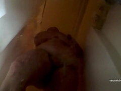 Sexy BBW Fat Belly Shower