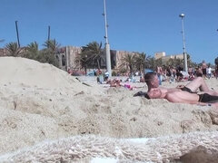 Spiaggia, Bionda, All'aperto, Fumando   smoking