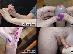 There's Dicks Everywhere! Split-screen Cumpilation 2 milking-time