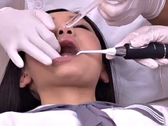 asian hottie is fucked by her dentist after he appointment