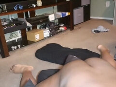 Humping a pile of pillows on the floor