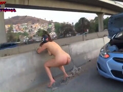 THE SLOPPY WHORE DANNA TORRID NAKED AND URINATING IN PUBLIC PLACES