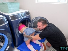 デカ尻, デカチン, フェラチオ, 茶髪の, バック, 自然山雀, ティーン, オッパイの