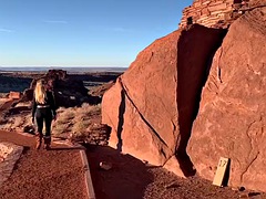 On the edge of the Grand Canyon Cheetah Adora rides a cock in a cowgirl position and gives a blowjob to a hot slutty blonde PAWG