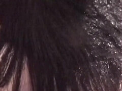 Store smukke kvinder, Store bryster, Pik sutte, Brunette, Sædskud, Nøgenhed, Trekant, Vintage