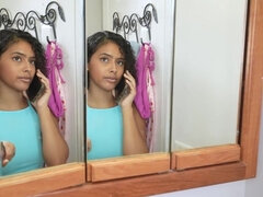 Negroa, Flagrado, Masturbação, Baixinhoa, Xoxota, Realidade, Saia, Adolescente