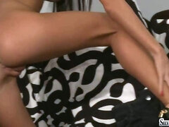 Very slim babe Nessa Devil proudly demonstrates the beautiful big boobs