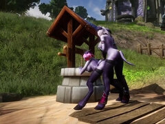 Draenei Futa Fucks Draenei Girl on the Wishing Well | Warcraft Porn Parody