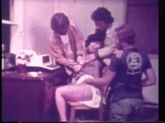 Thre Bad Guys Takes Care of a Cute and Sexy Babe of the Seventies in a Vintage Rough Sex Video