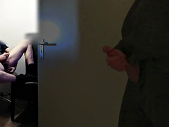 Roommate caught masturbating while anal and watching gay porn after coming home early from work