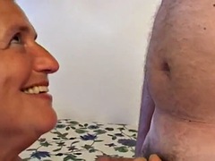 Horny mature exhibitionist slut has a porn audition with an Italian stud with a big hard cock