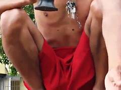 Amateur, Verga grande, Gay, Indio, Al aire libre