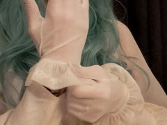 Vintage Glove Try on with Petite Pastel Goth