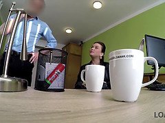 Niki Sweet gets credit for her hard work by the loan manager in CFNM video