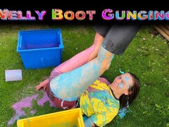 A Welly Boot Gunging - Sploshing Wam Fun