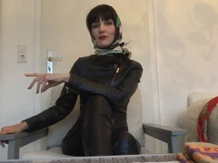 Amatéři, Brunetka, Německé, Kůže, Dospělé