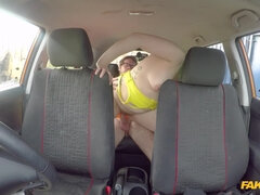 Hardcore car sex with naughty fat bitch