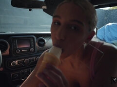 Point of view car fuck with Abella Danger