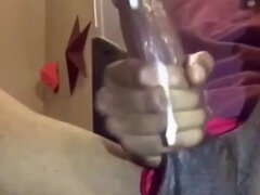 Amatorka, Duży kutas, Czarny, Wytrysk, Masturbacja, Solo