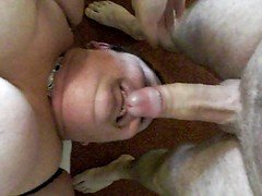 Big-breasted Old Swinger Deepthroat Cock sucking